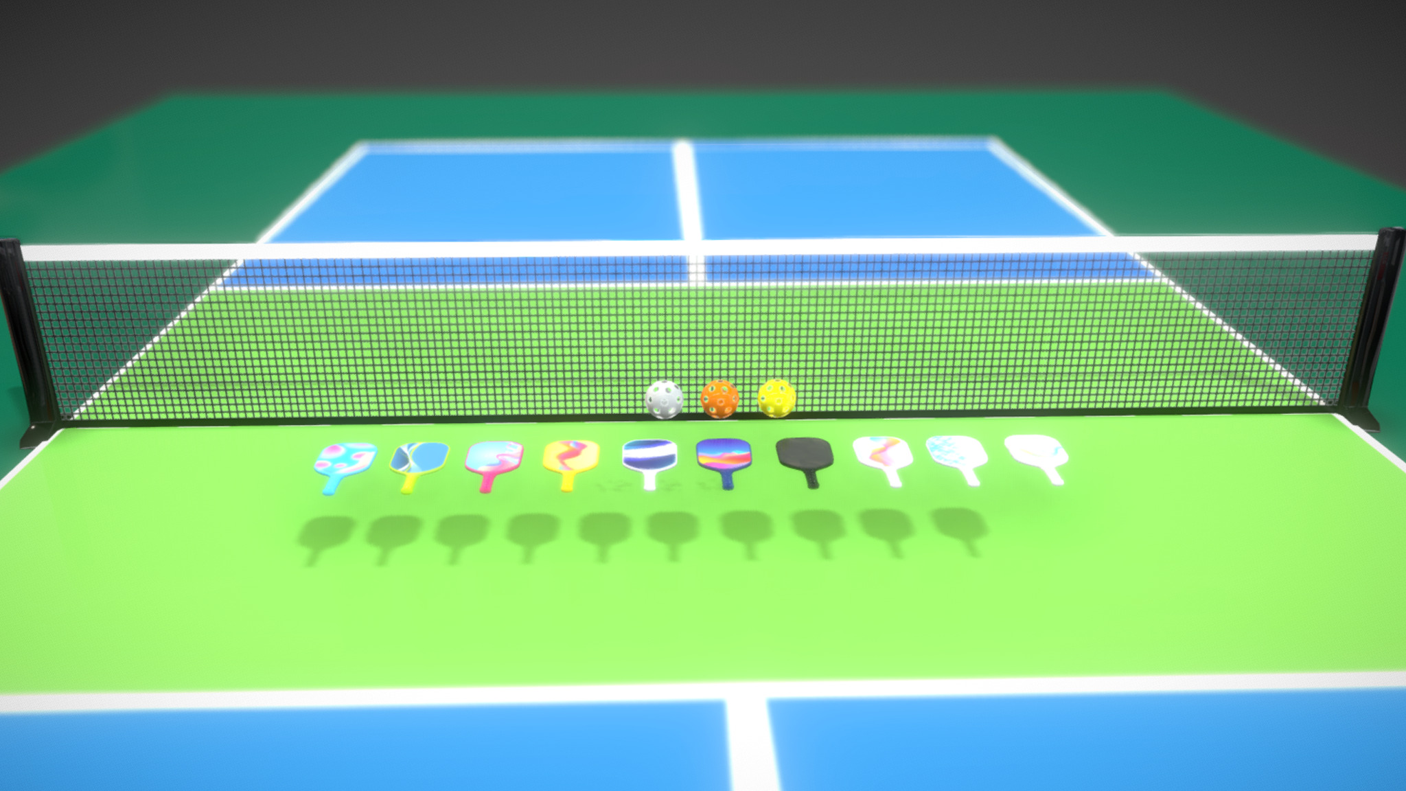 Pickelball Collection Low-poly 3D model_1