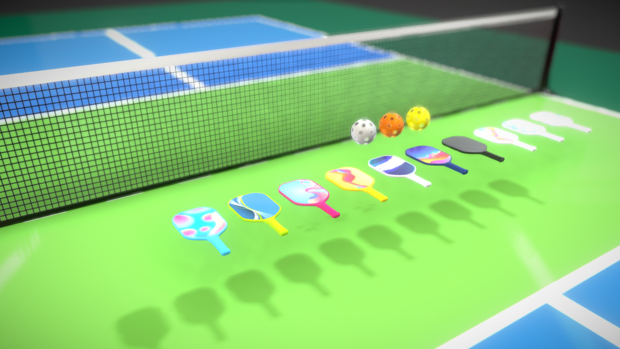 Pickelball Collection Low-poly 3D model_10