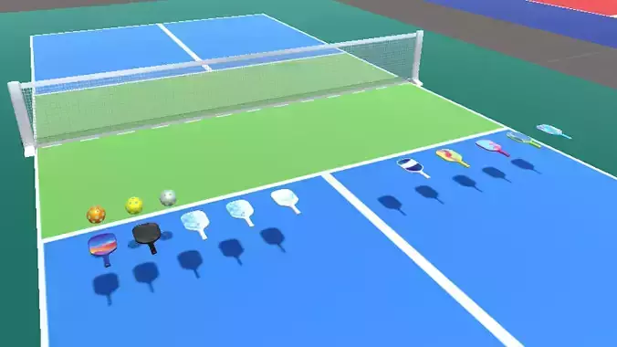 Pickelball Collection Low-poly 3D model