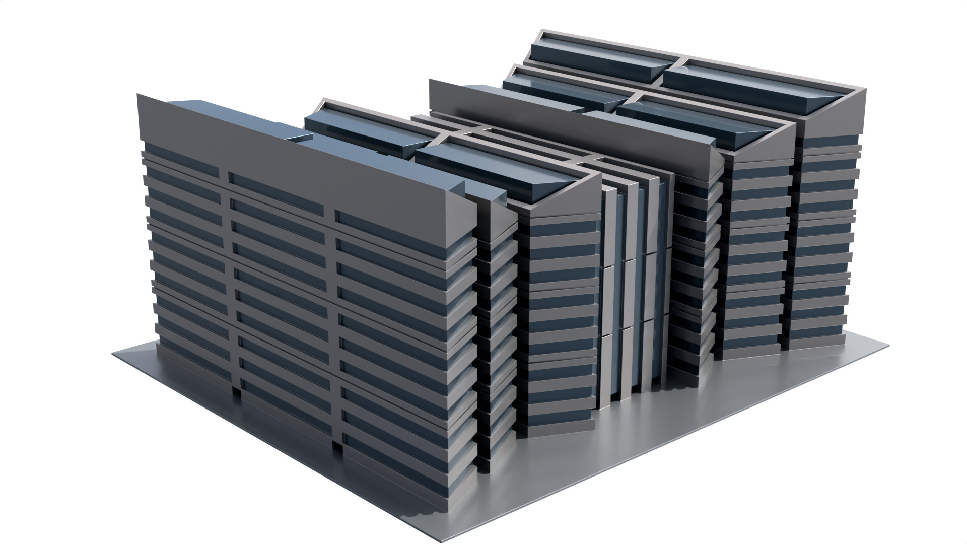 Modern Building Concept V301- 3D Print model 3D print model_3