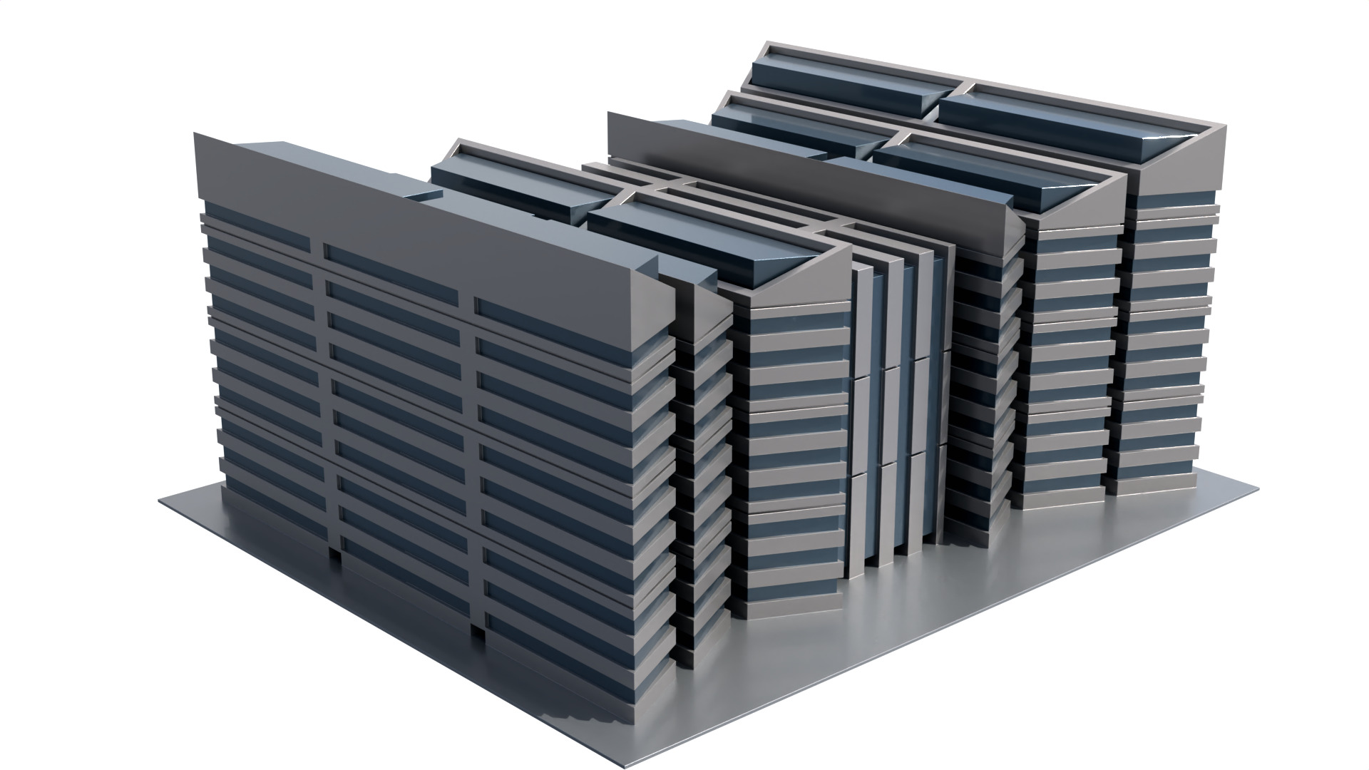 Modern Building Concept V301- 3D Print model 3D print model_7