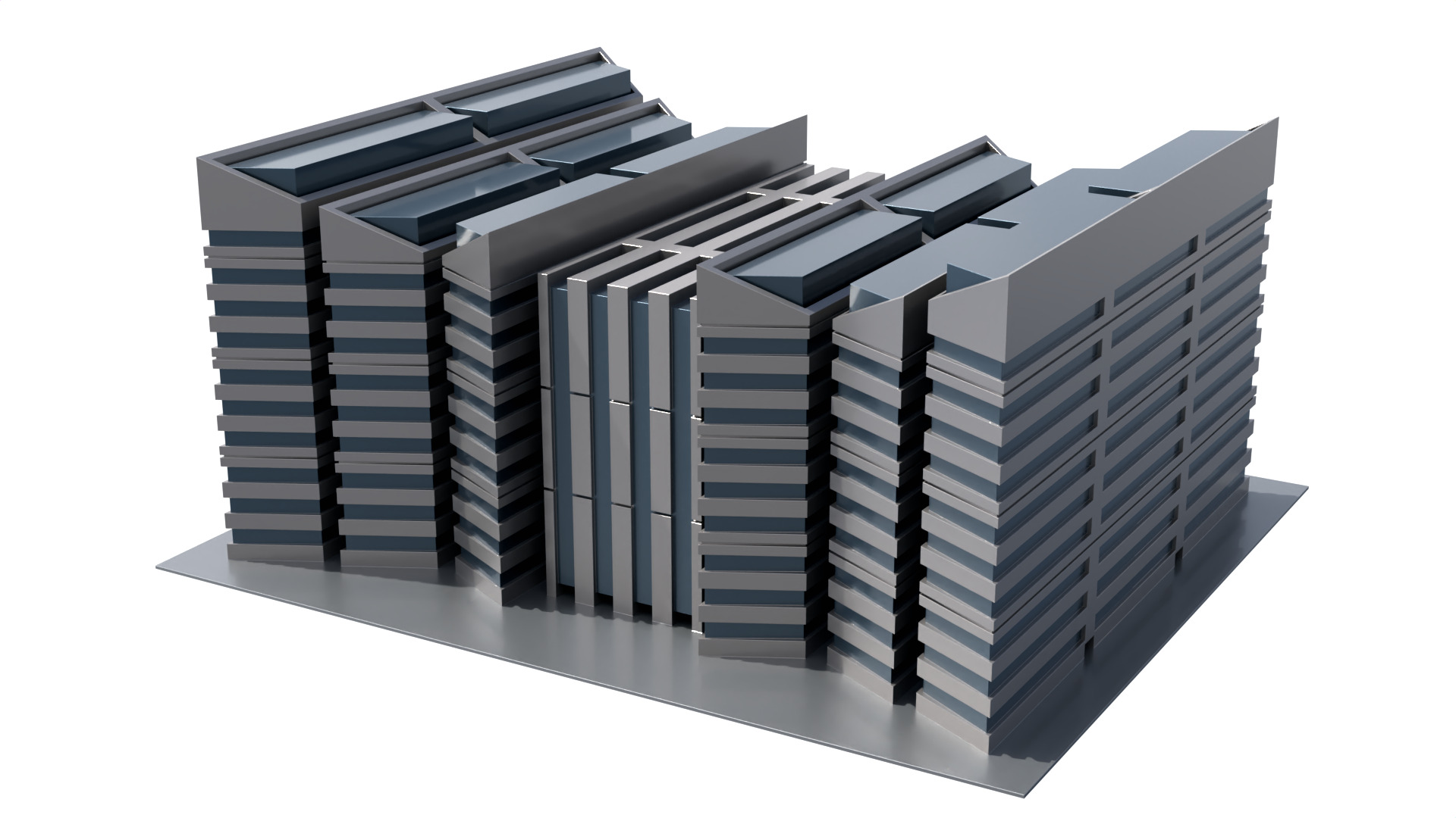 Modern Building Concept V301- 3D Print model 3D print model_1