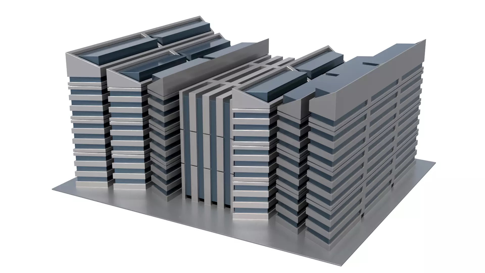 Modern Building Concept V301- 3D Print model 3D print model_0