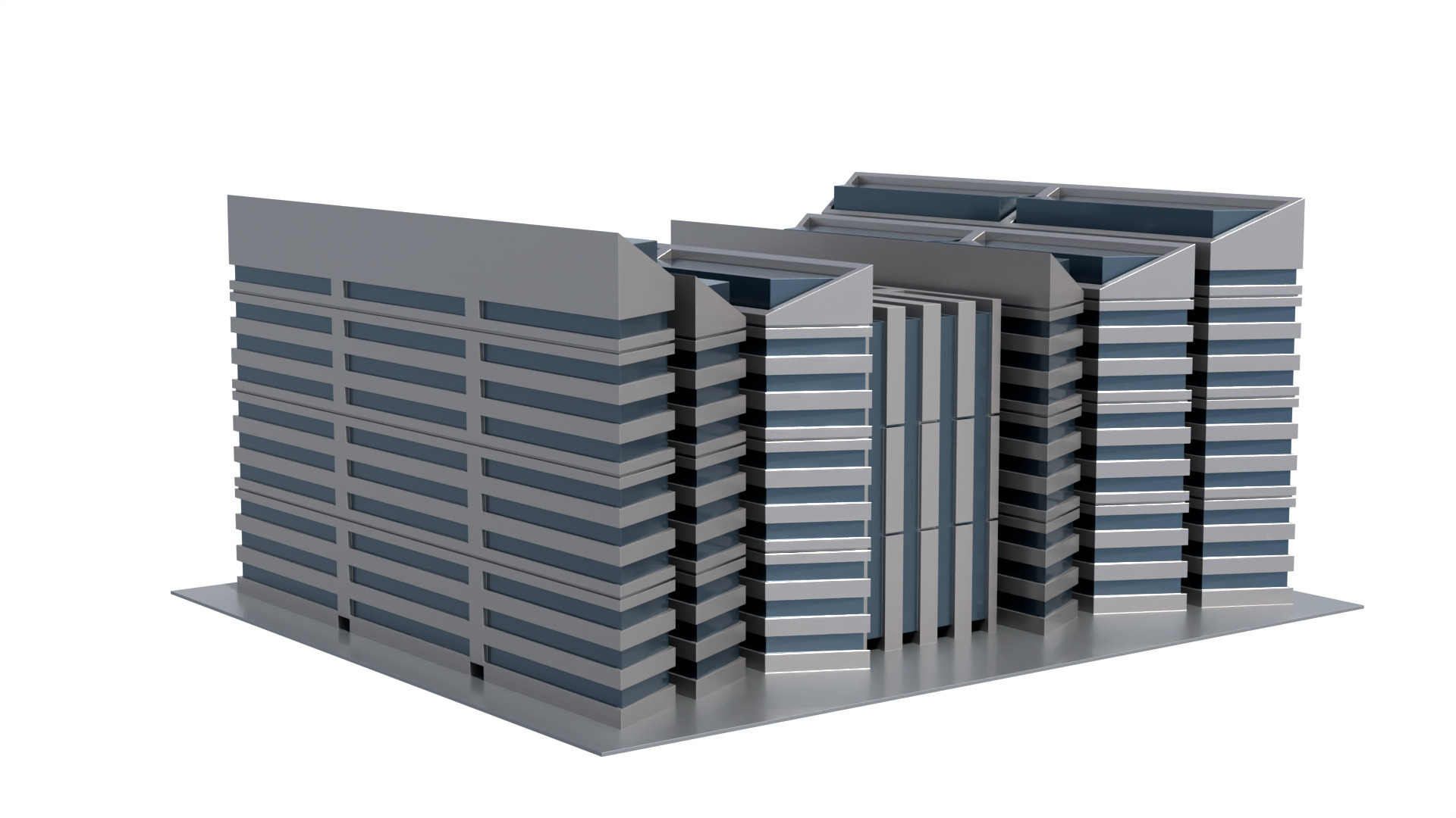 Modern Building Concept V301- 3D Print model 3D print model_12