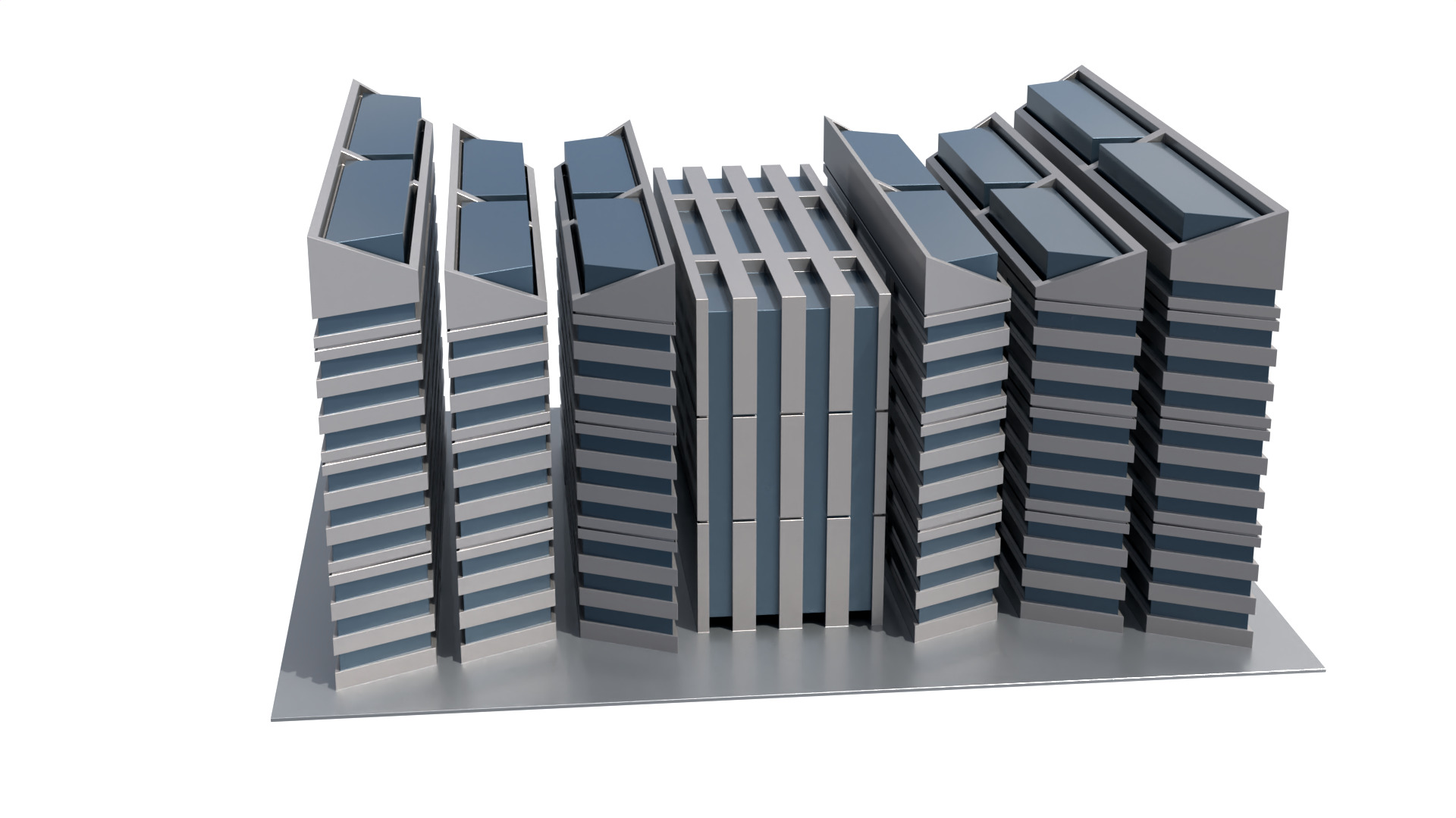 Modern Building Concept V301- 3D Print model 3D print model_2