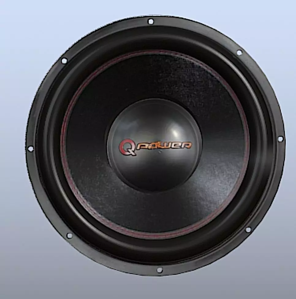Q Power 12in 3000W Super Deluxe Subwoofer - High Poly Free 3D model