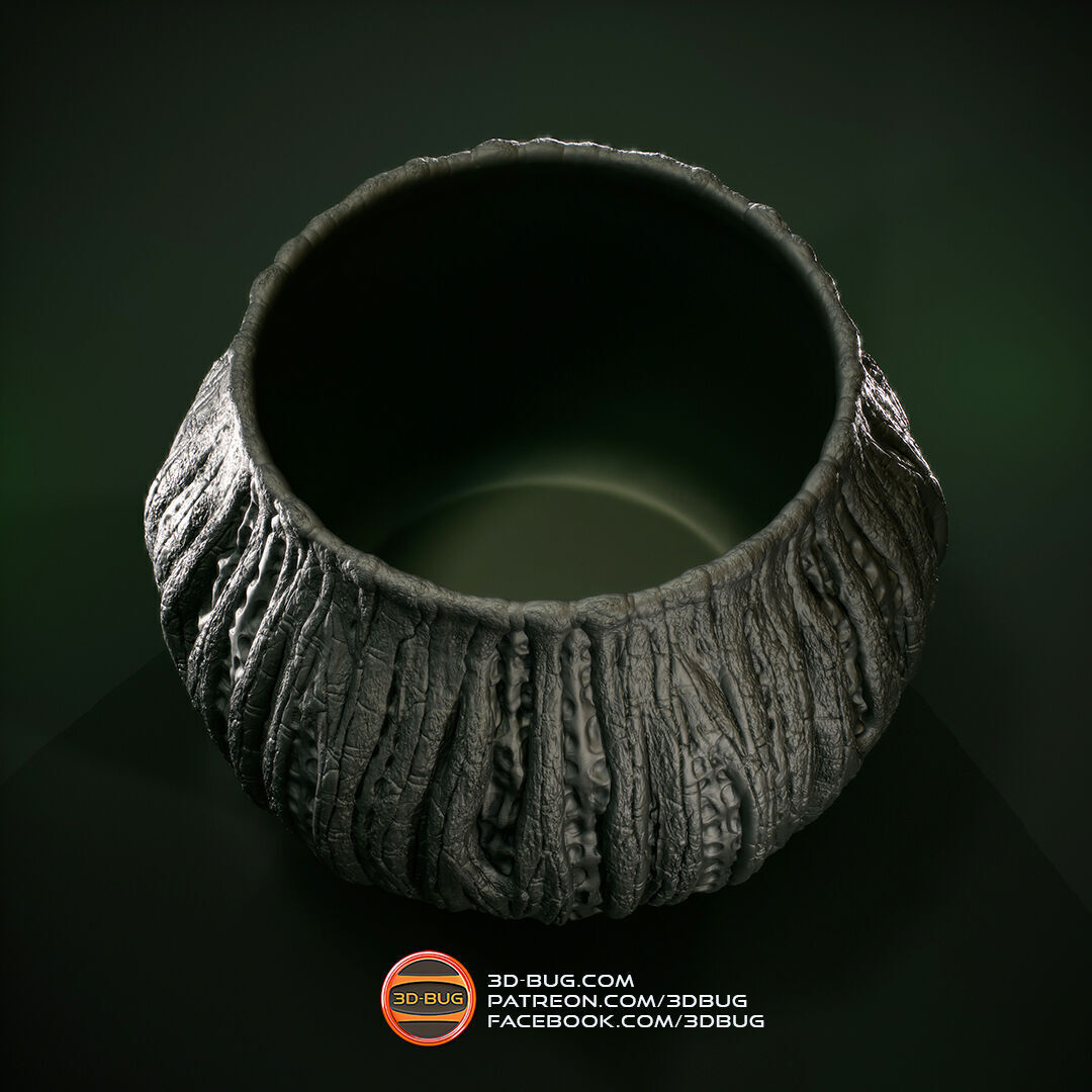 ALIEN PLANTER VASE PEN HOLDER 3D print model_7