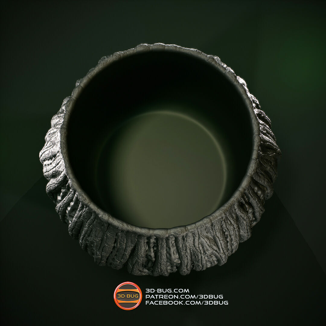 ALIEN PLANTER VASE PEN HOLDER 3D print model_9