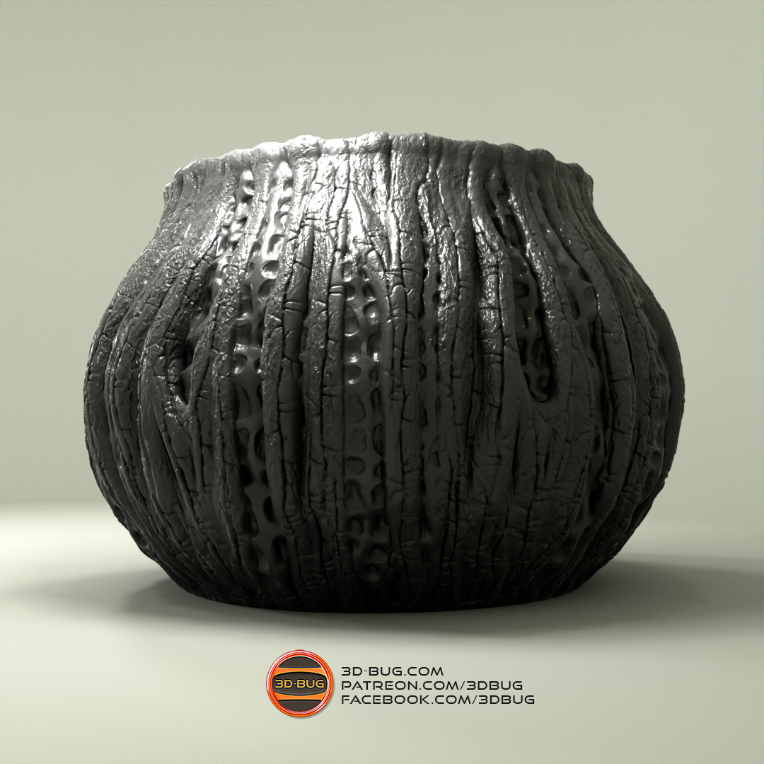 ALIEN PLANTER VASE PEN HOLDER 3D print model_4