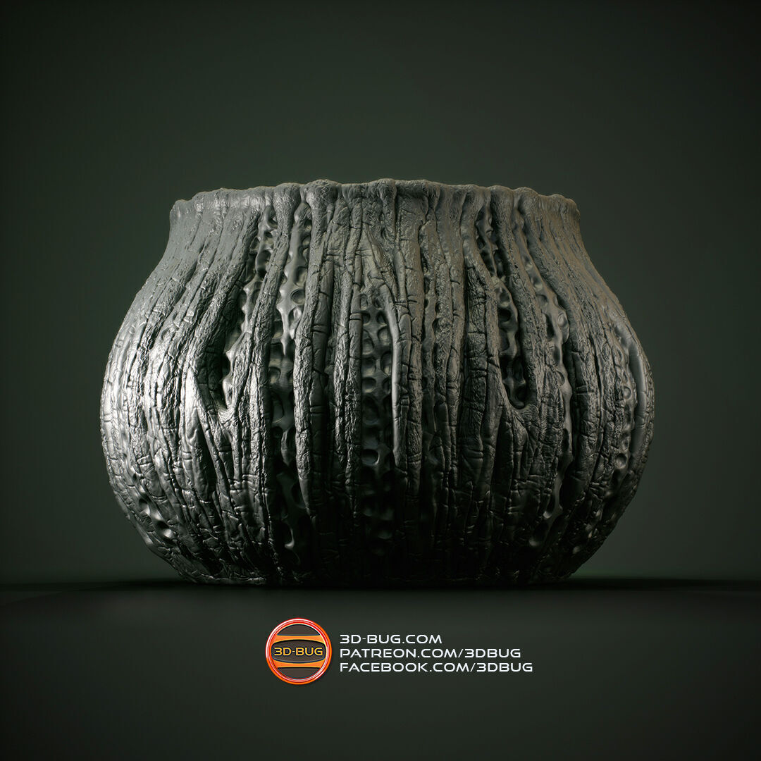 ALIEN PLANTER VASE PEN HOLDER 3D print model_8