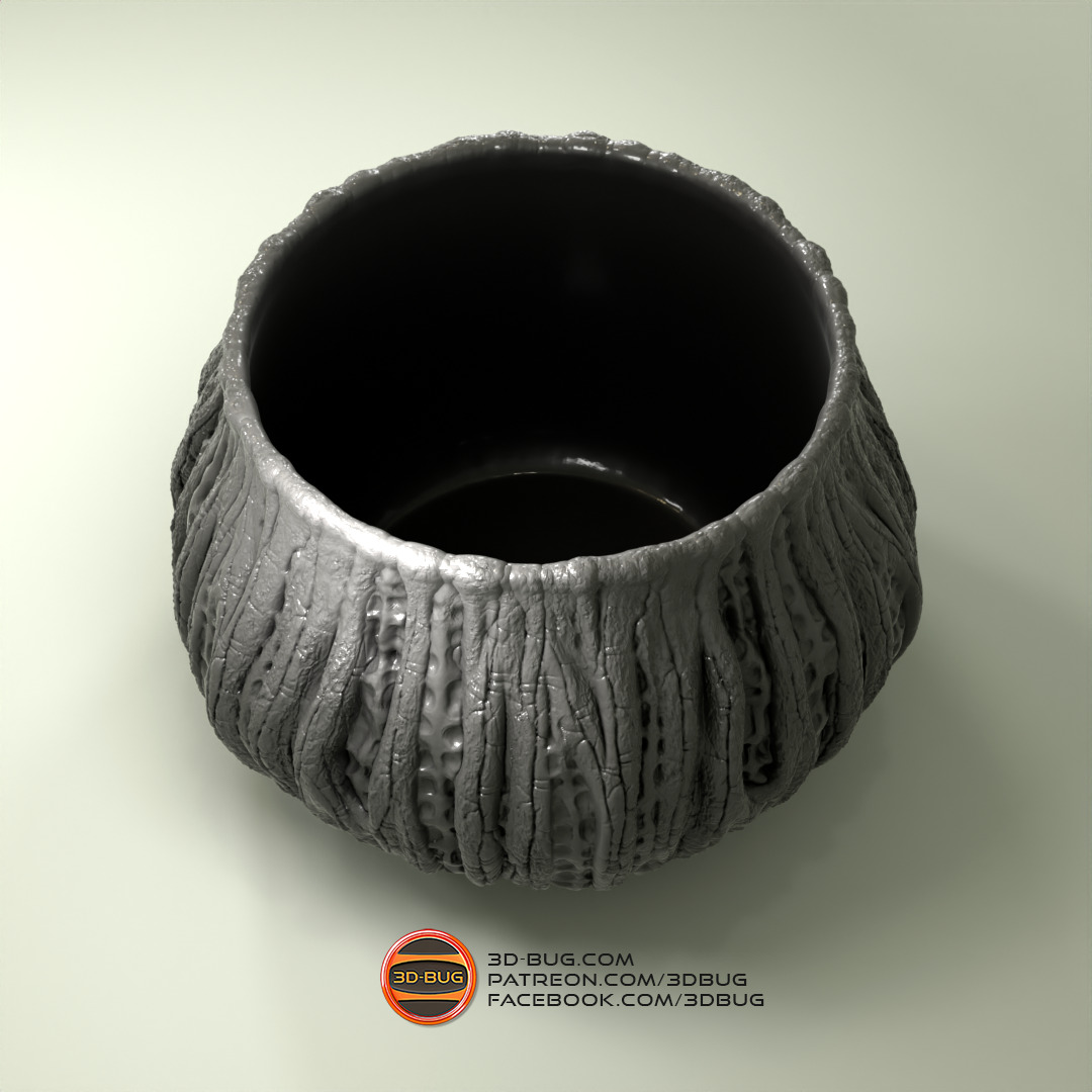 ALIEN PLANTER VASE PEN HOLDER 3D print model_3