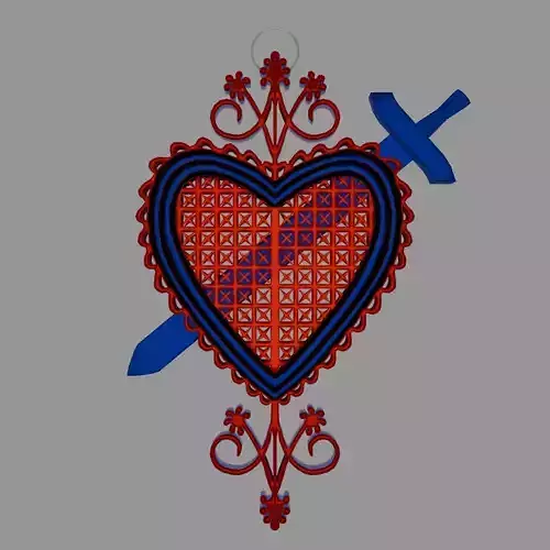 Erzulie Dantor Veve Symbol 3D model