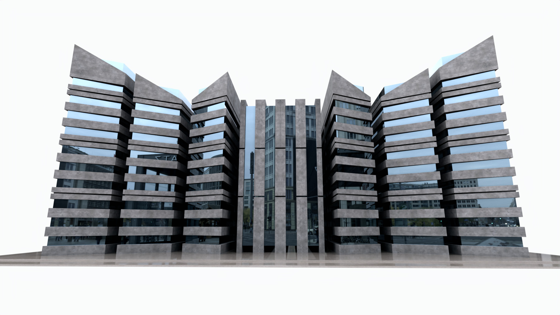 Modern Building Concept V301-LowPoly Low-poly 3D model_32