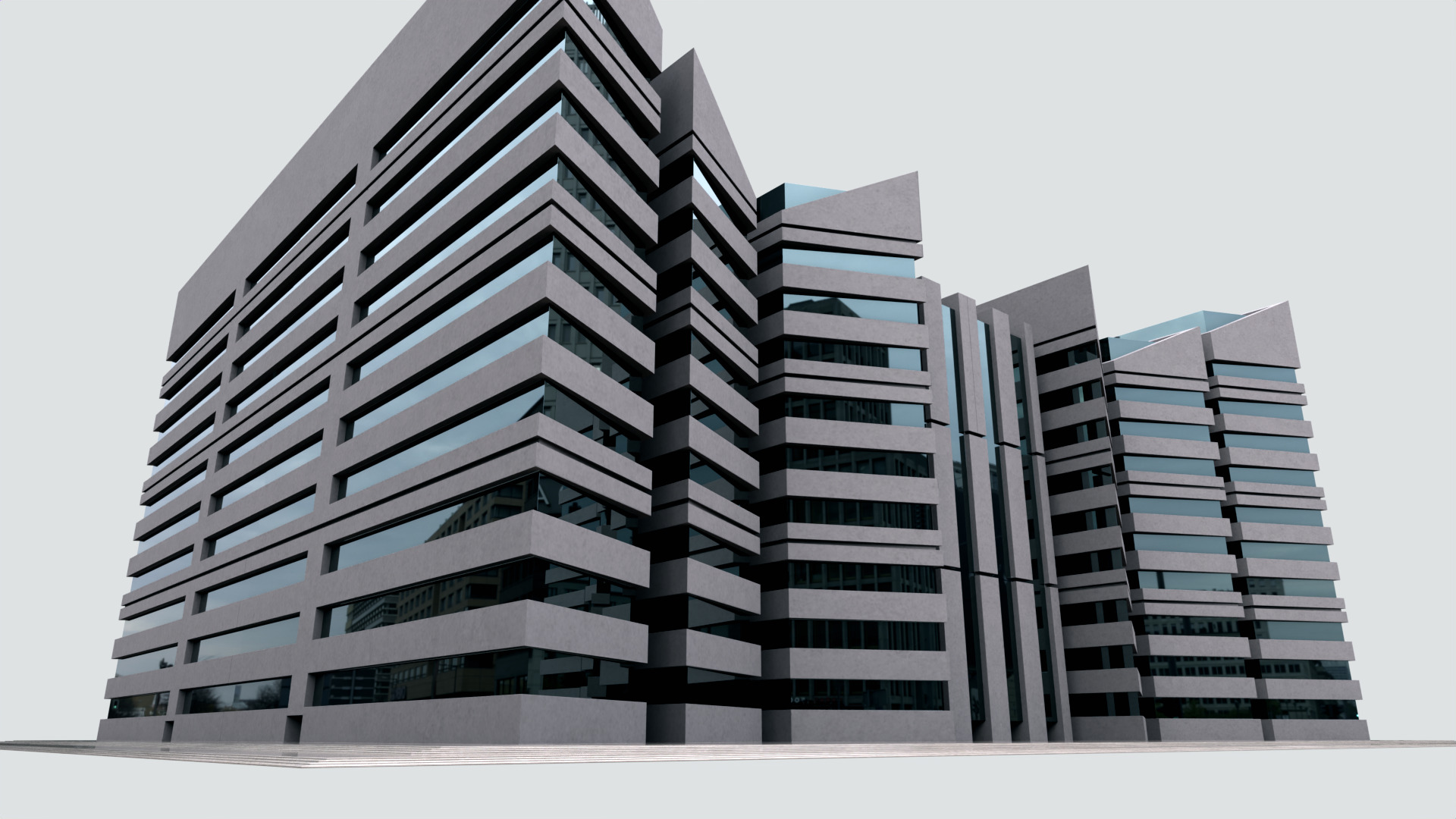 Modern Building Concept V301-LowPoly Low-poly 3D model_18