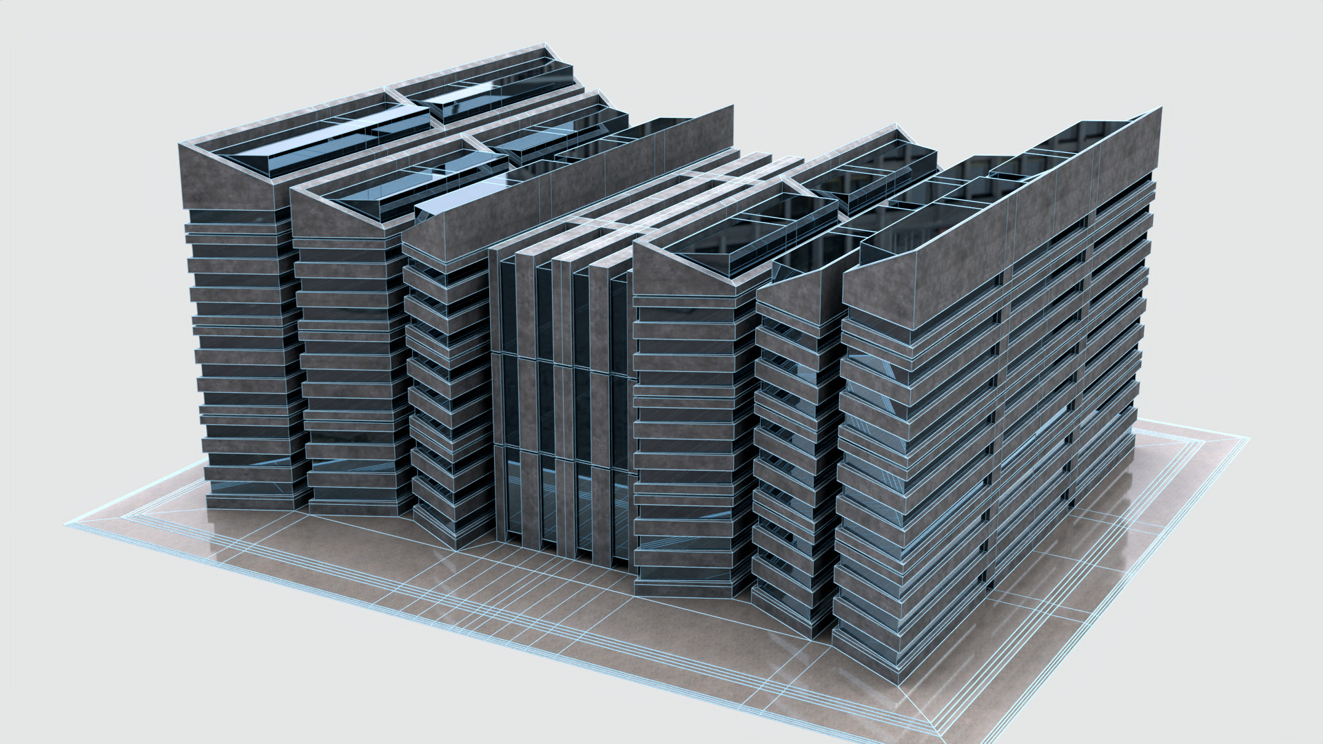 Modern Building Concept V301-LowPoly Low-poly 3D model_48