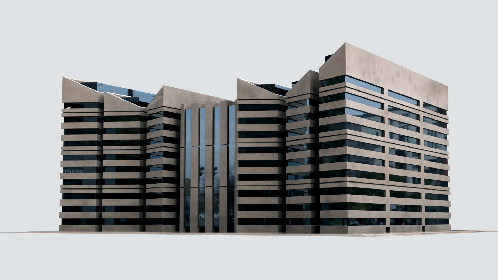 Modern Building Concept V301-LowPoly Low-poly 3D model_41