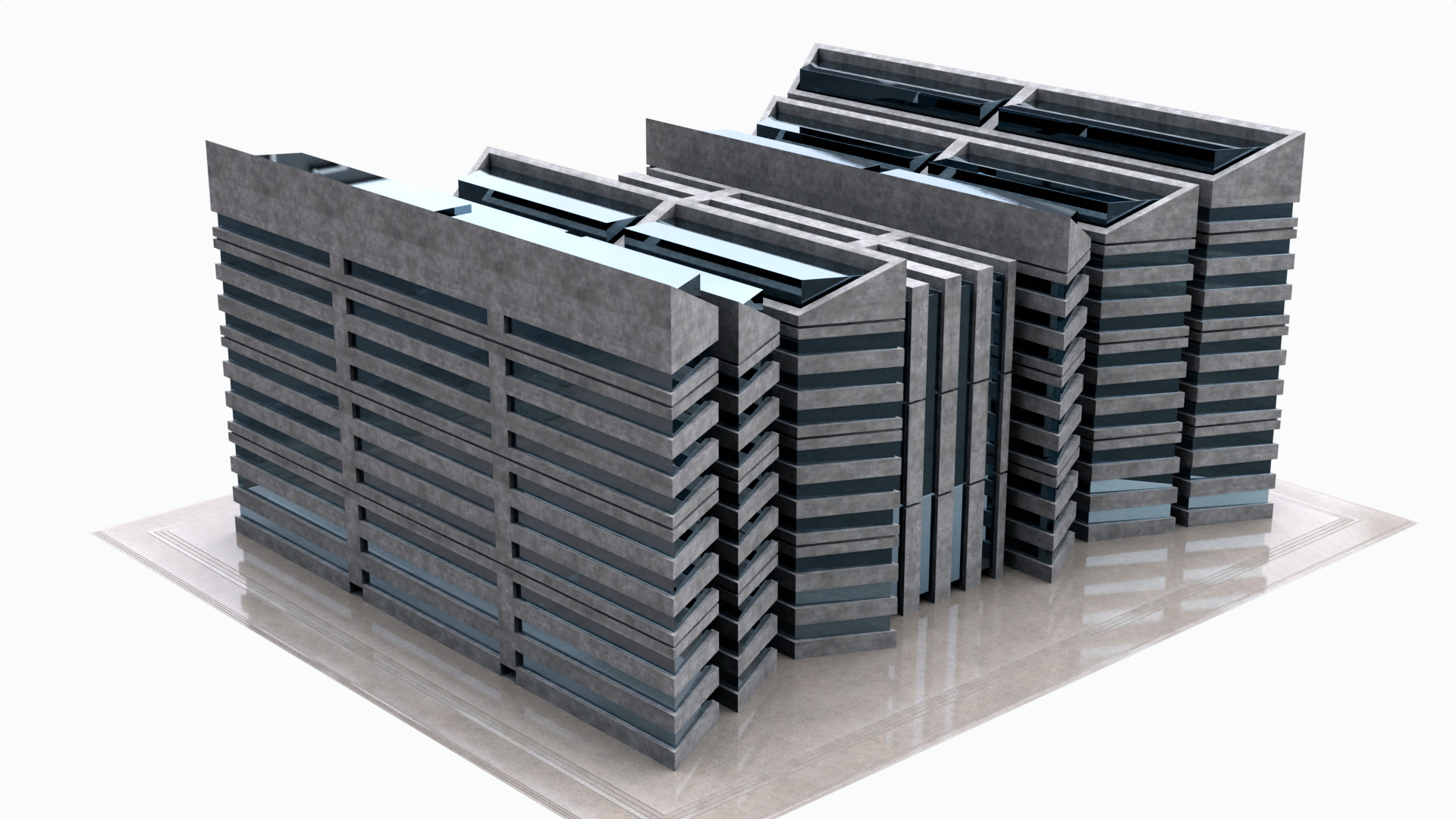 Modern Building Concept V301-LowPoly Low-poly 3D model_23