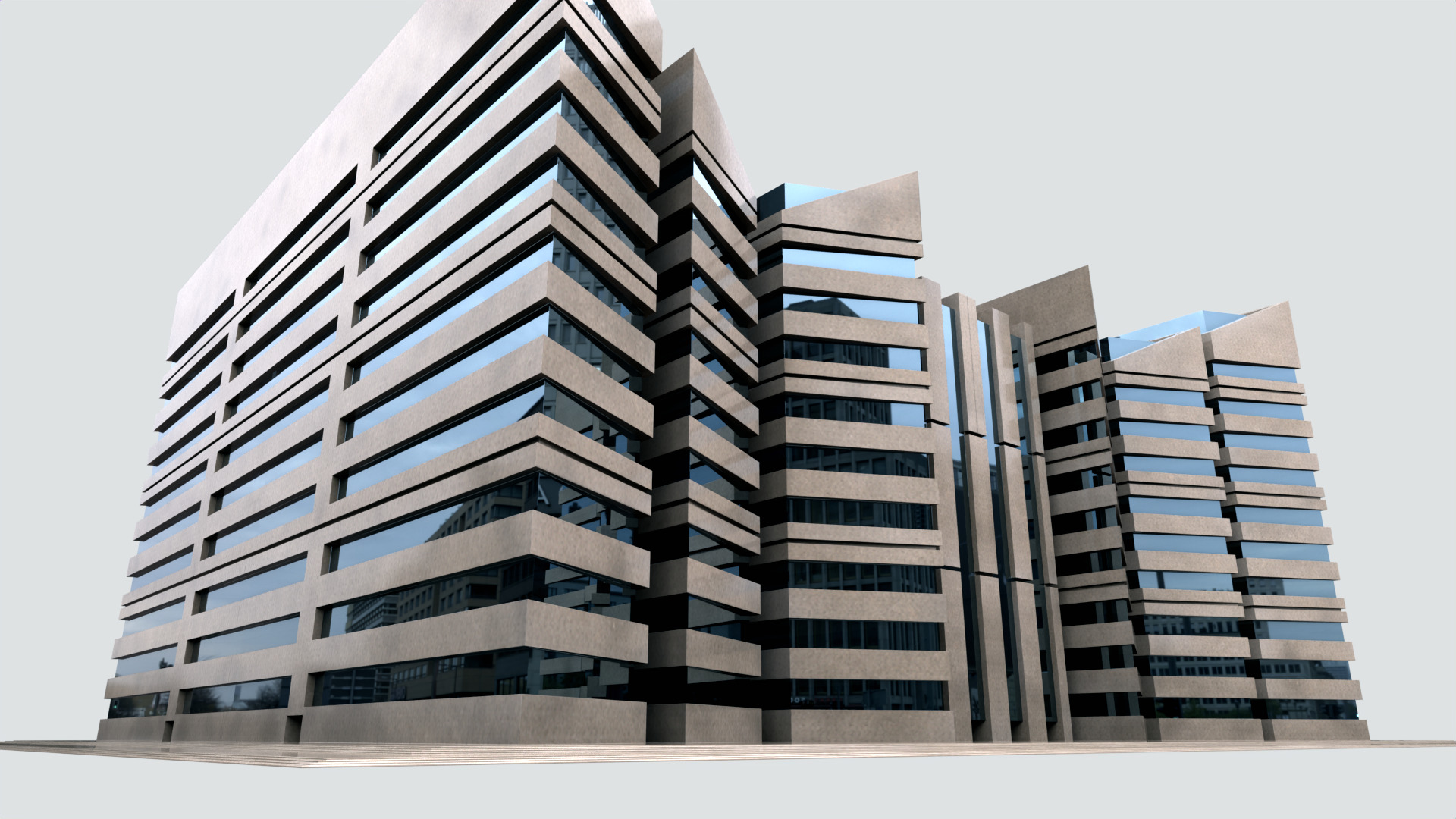 Modern Building Concept V301-LowPoly Low-poly 3D model_42