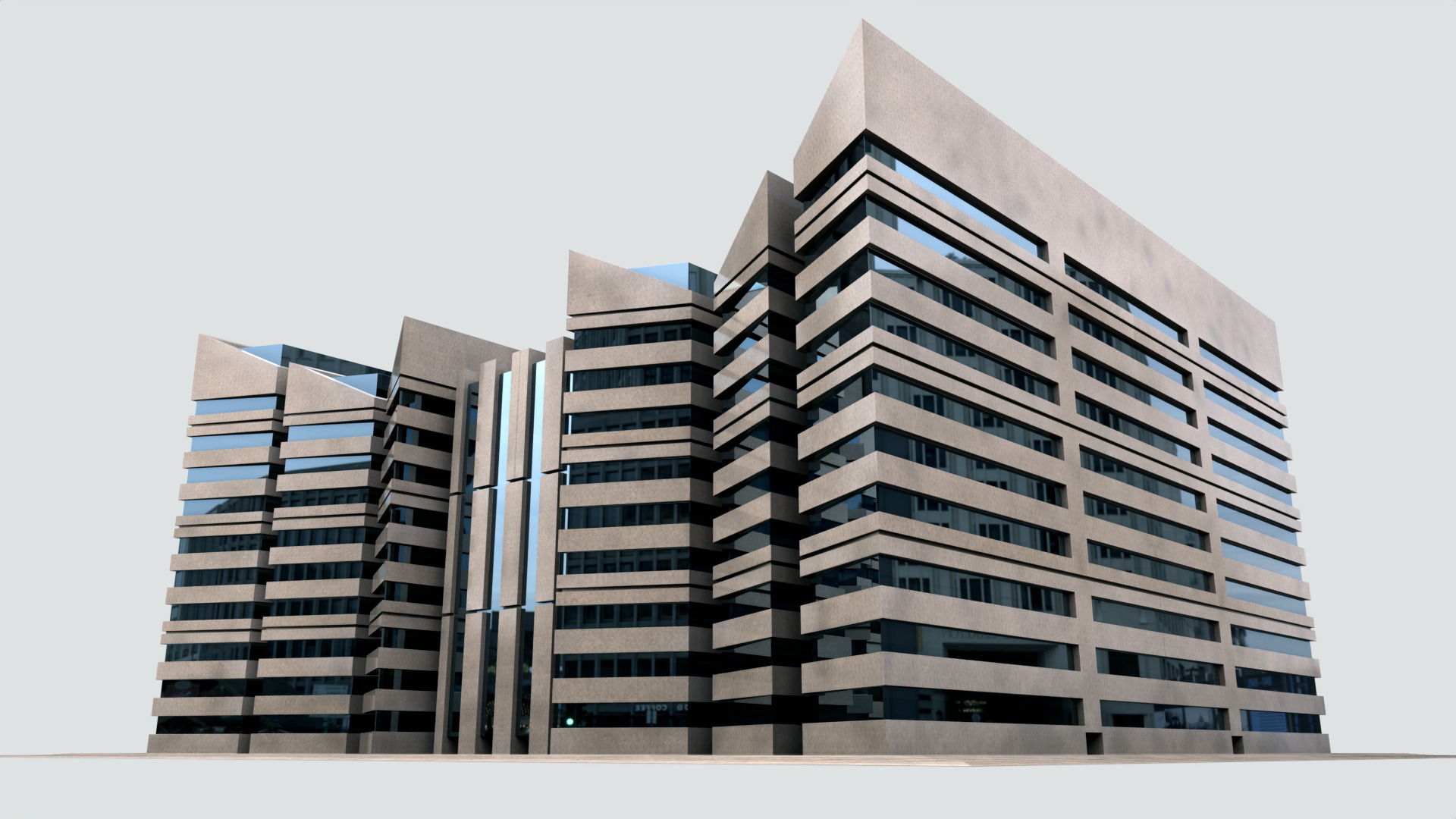 Modern Building Concept V301-LowPoly Low-poly 3D model_43