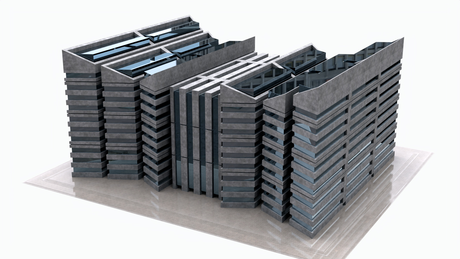 Modern Building Concept V301-LowPoly Low-poly 3D model_22