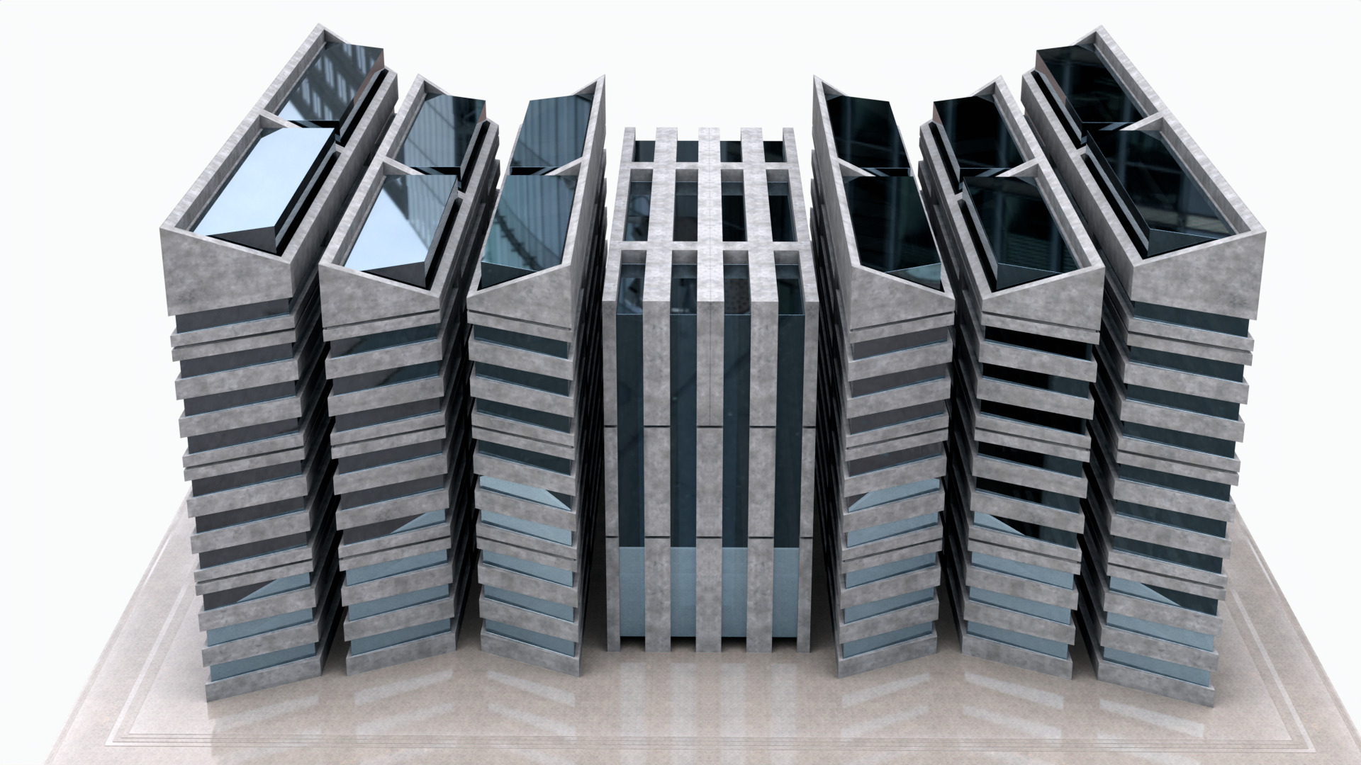 Modern Building Concept V301-LowPoly Low-poly 3D model_27