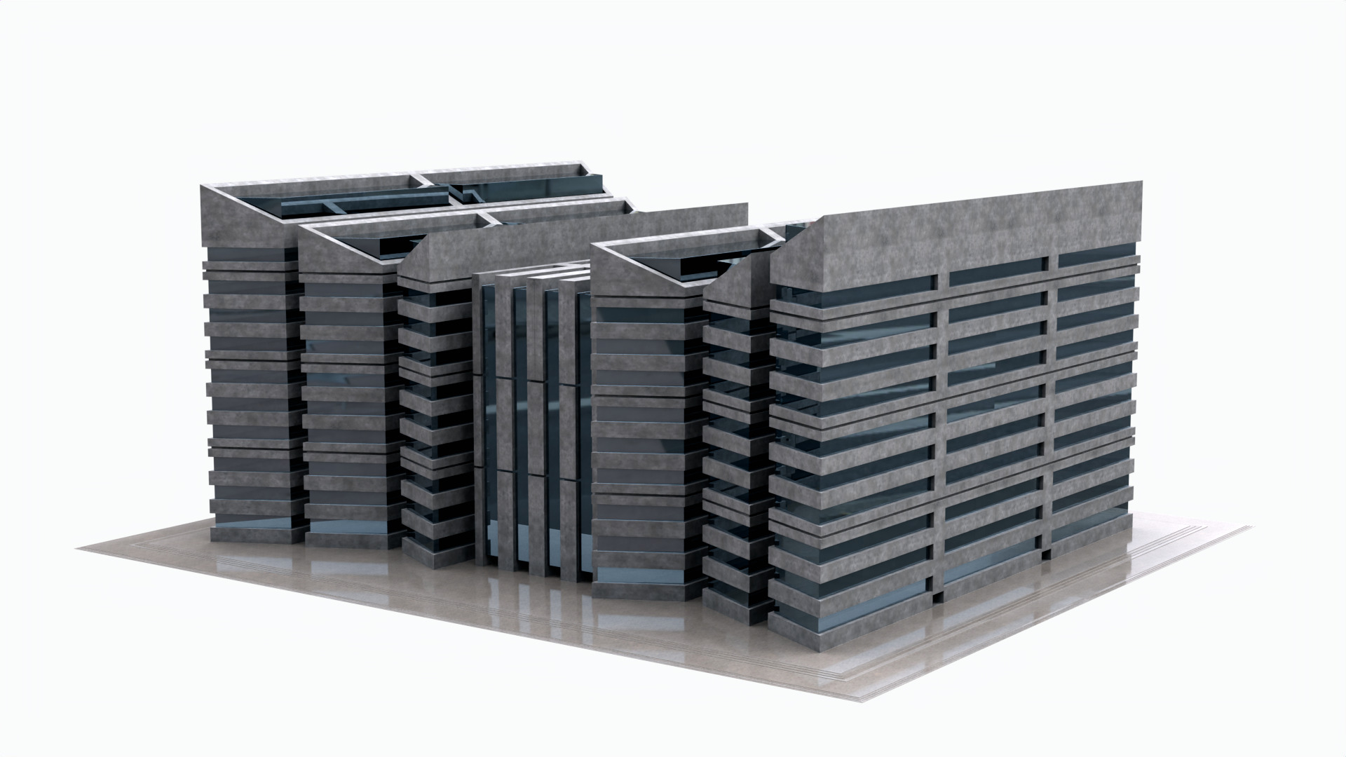 Modern Building Concept V301-LowPoly Low-poly 3D model_28