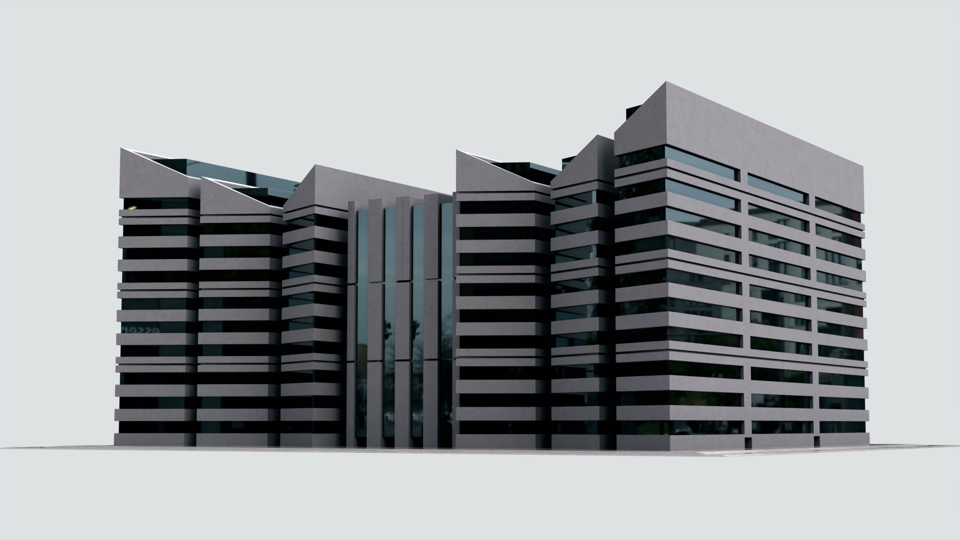 Modern Building Concept V301-LowPoly Low-poly 3D model_17