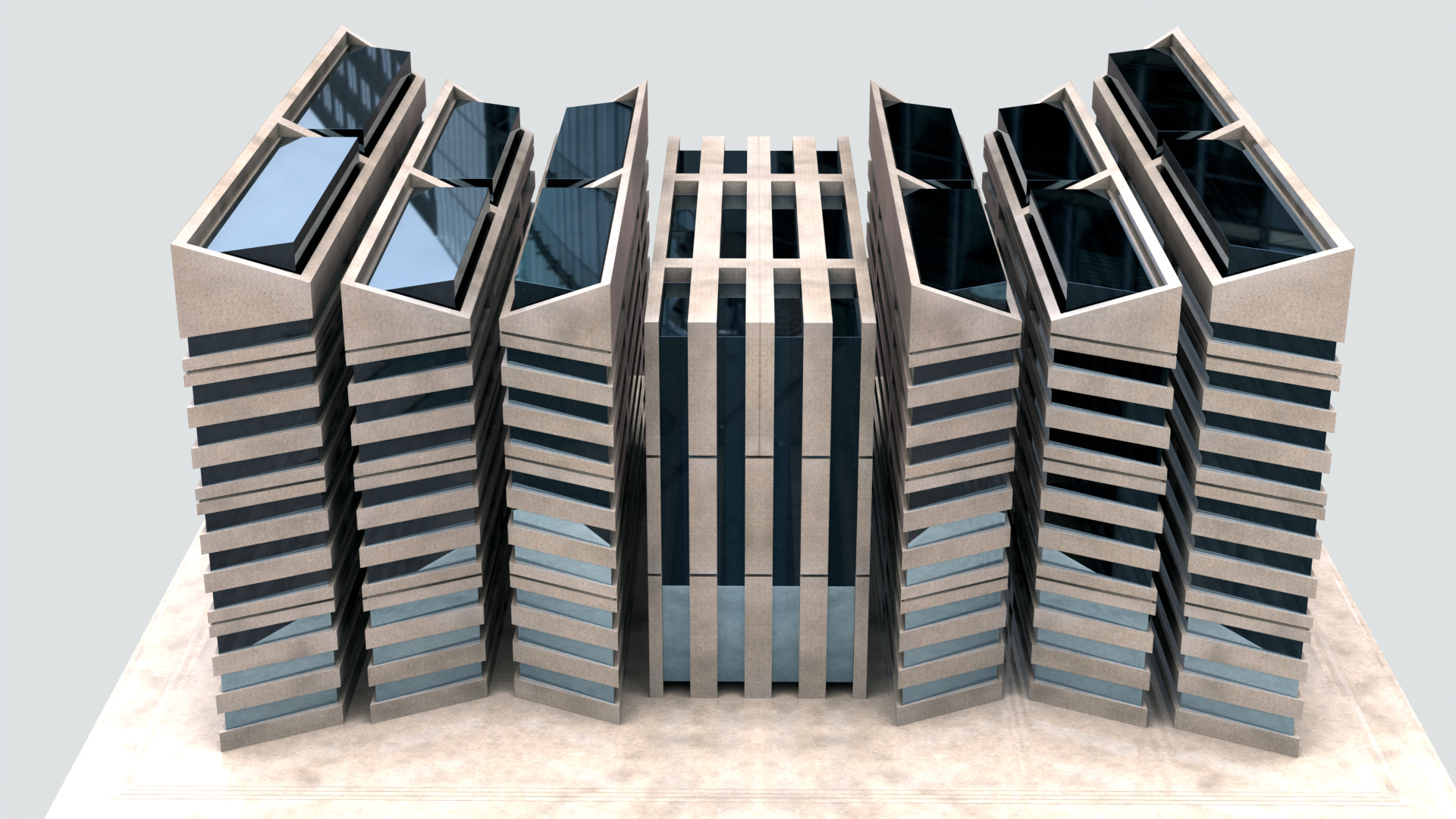 Modern Building Concept V301-LowPoly Low-poly 3D model_38