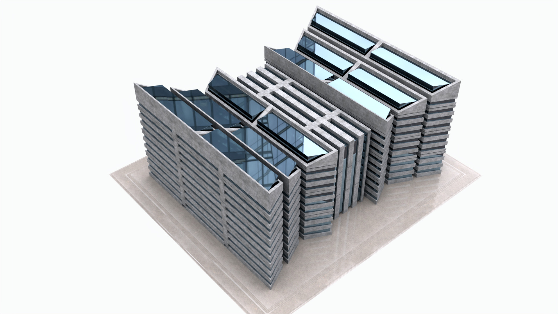 Modern Building Concept V301-LowPoly Low-poly 3D model_26