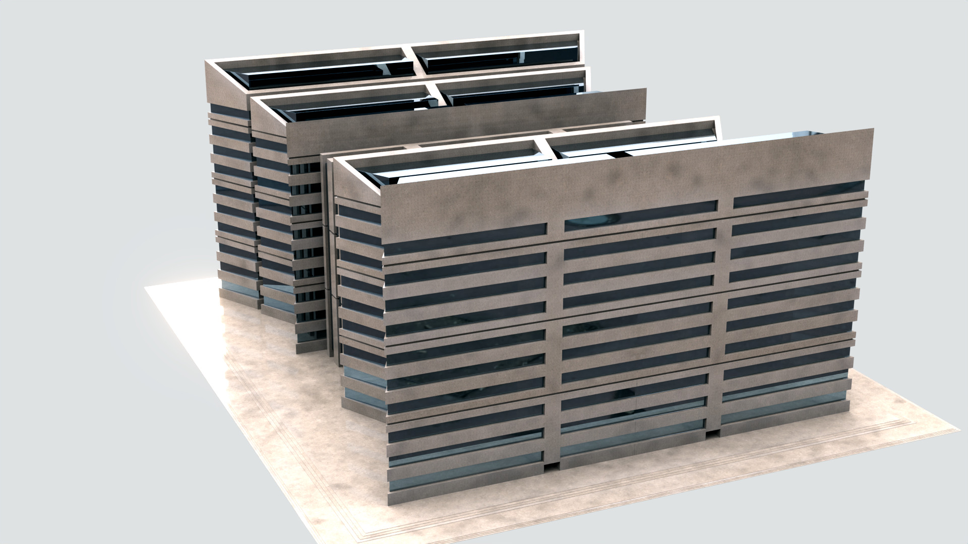 Modern Building Concept V301-LowPoly Low-poly 3D model_34