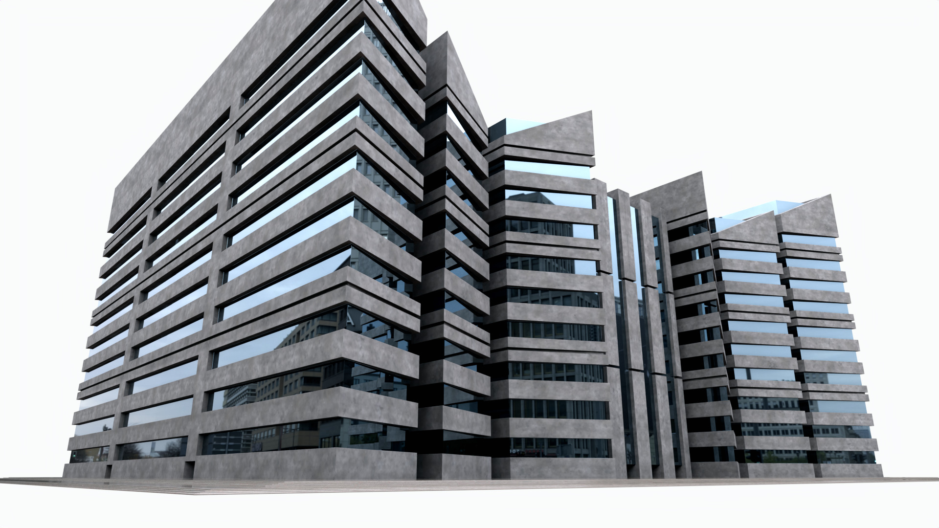 Modern Building Concept V301-LowPoly Low-poly 3D model_29