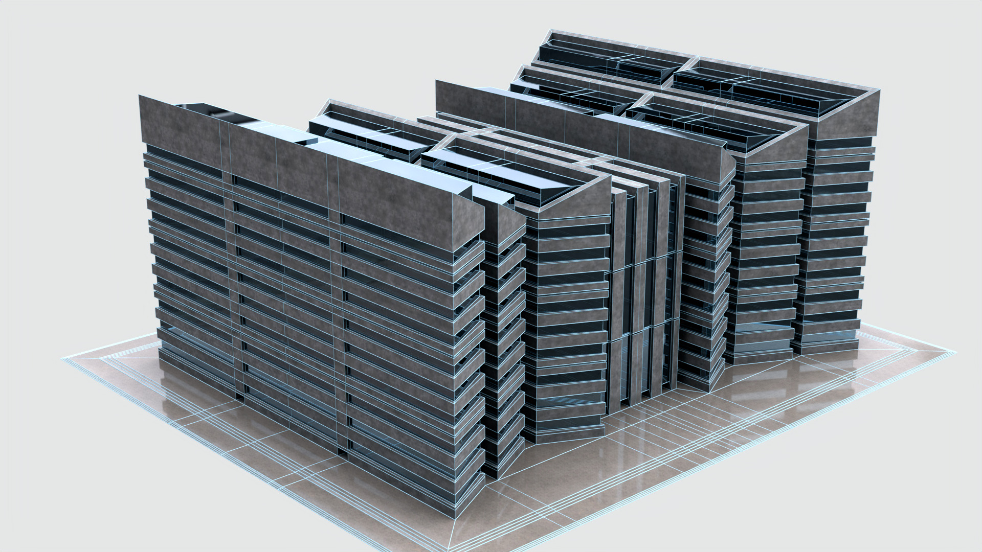 Modern Building Concept V301-LowPoly Low-poly 3D model_46