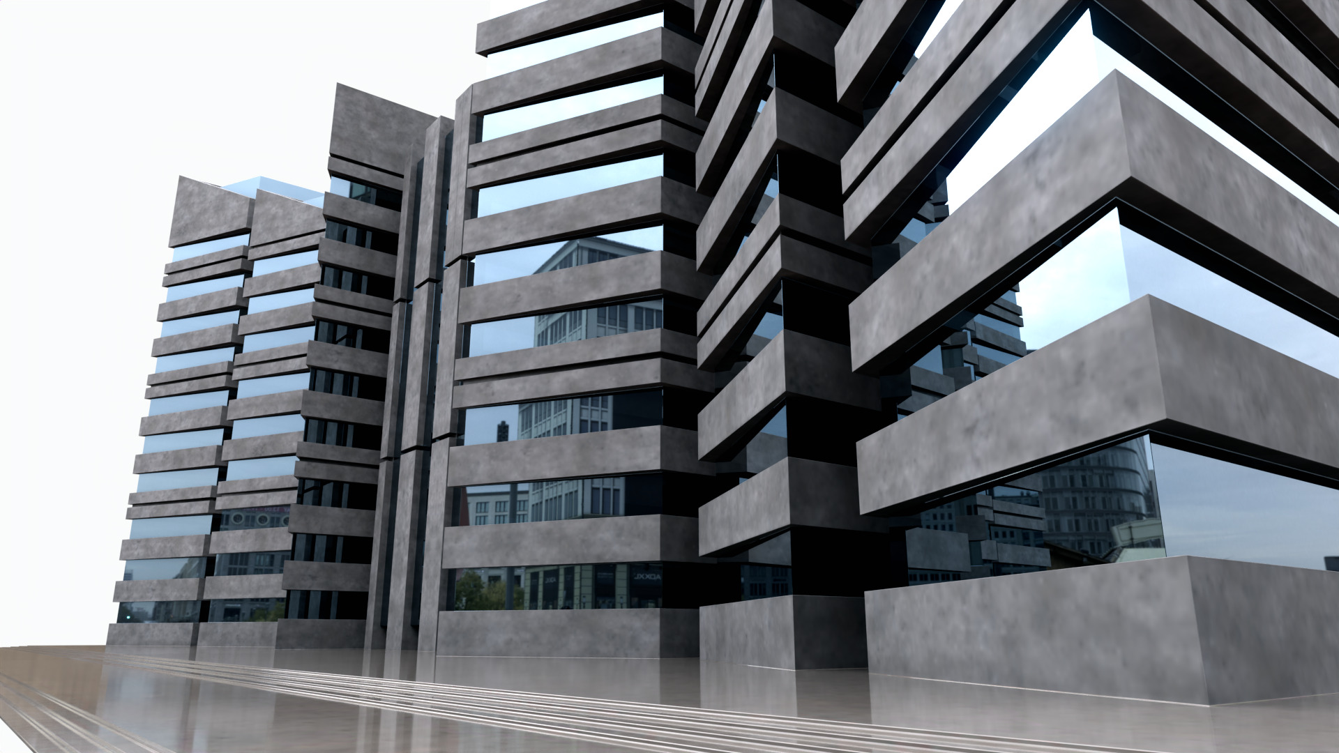 Modern Building Concept V301-LowPoly Low-poly 3D model_31