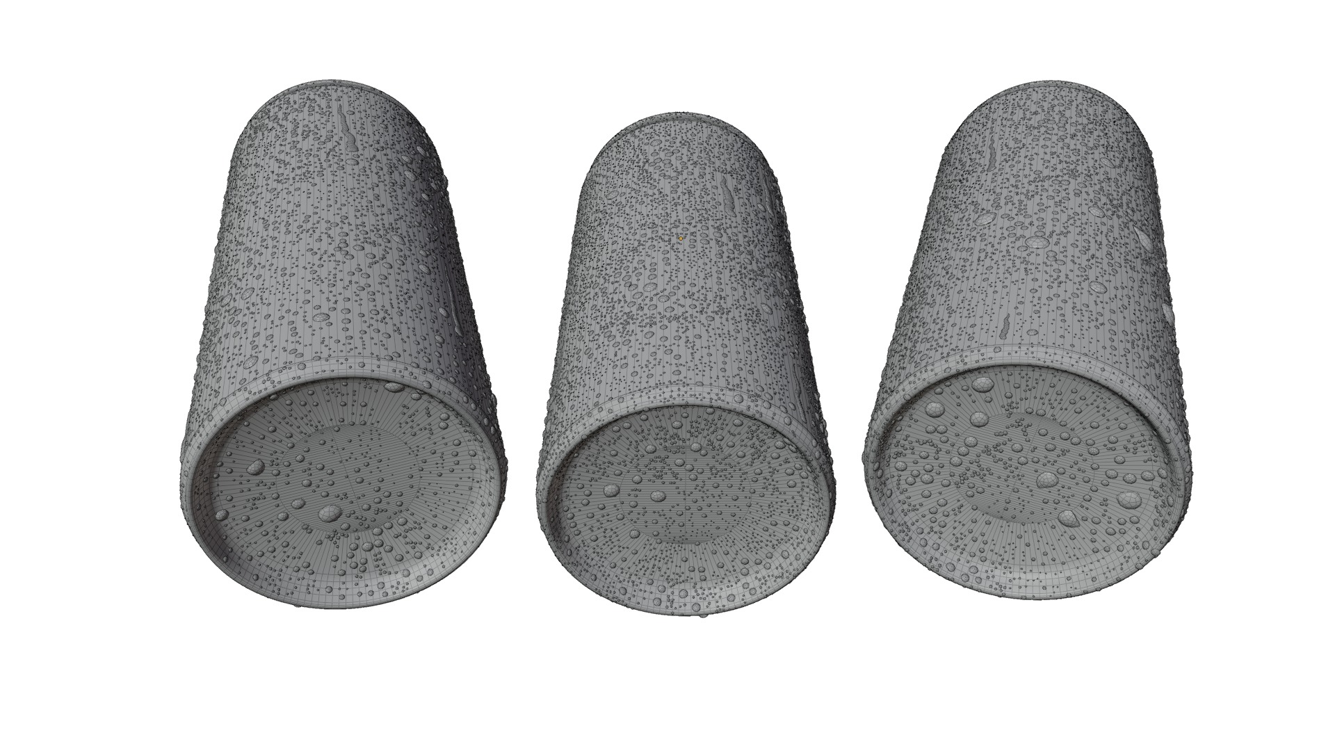 Beverage Cans Set Open and Closed Tabs with Droplets 3D Model Collection_16