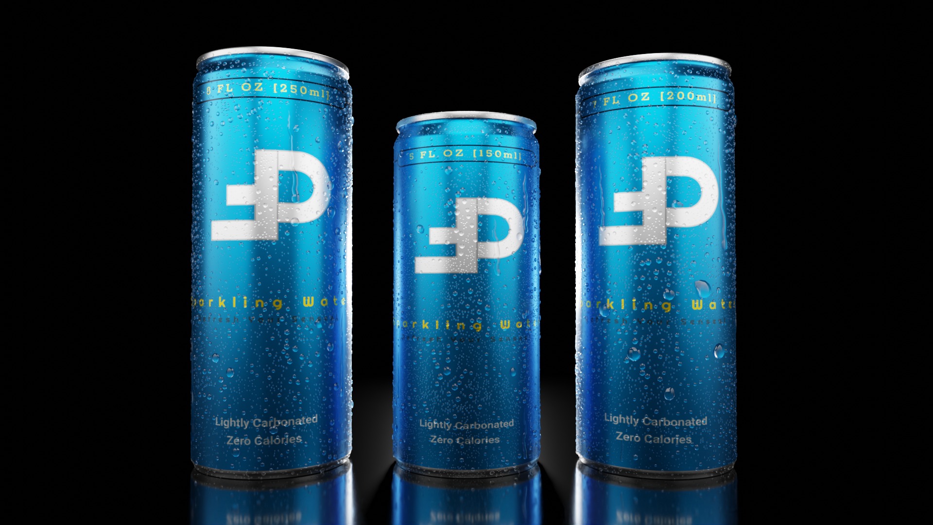 Beverage Cans Set Open and Closed Tabs with Droplets 3D Model Collection_14