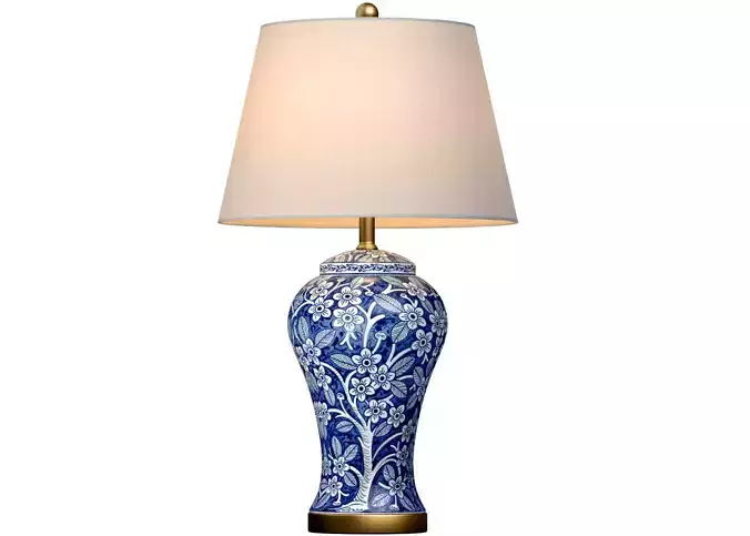 Table lamp SAFAVIEH Ginger Jar Sakura flowers Traditional 