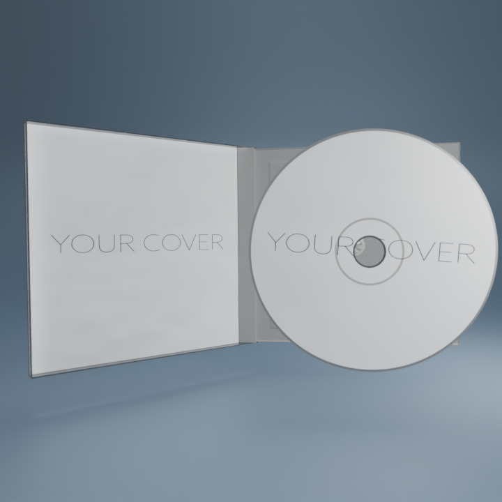 Boite et CD Low-poly 3D model_3