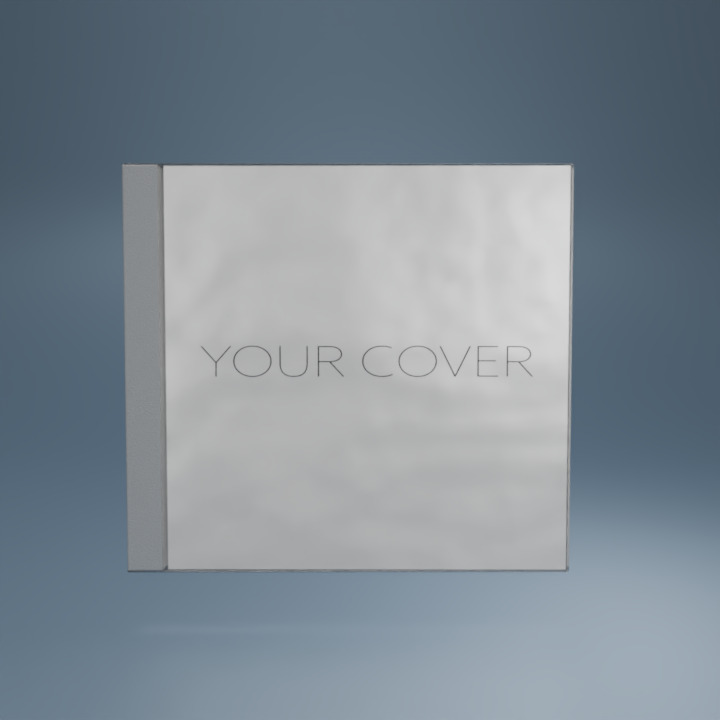 Boite et CD Low-poly 3D model_2