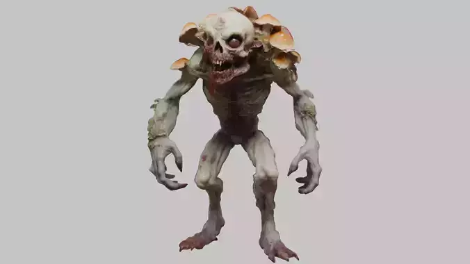 Fantasy glowing mushromm creature