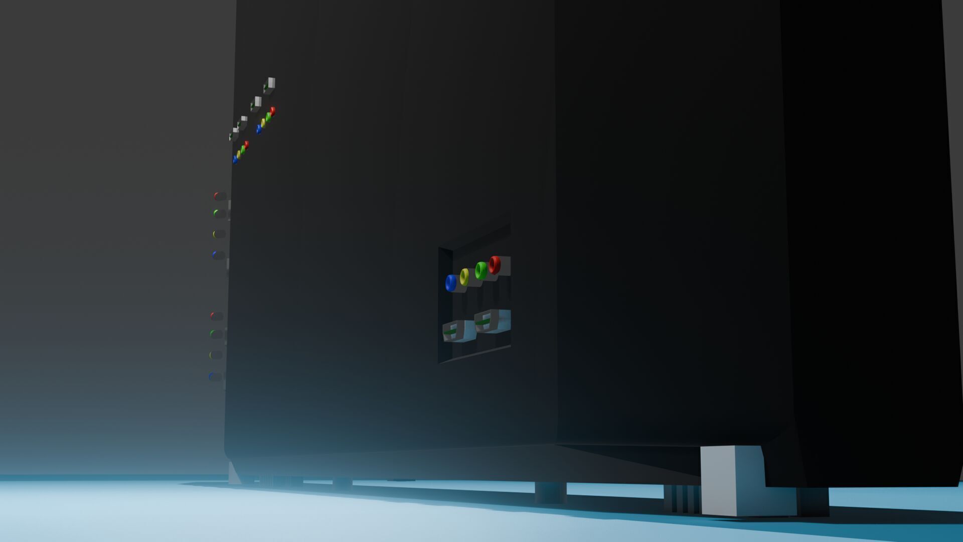 modern TV Low-poly 3D model_1