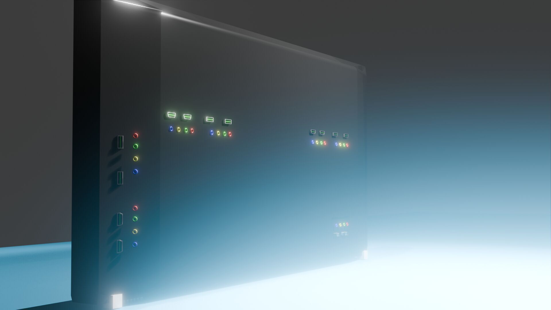 modern TV Low-poly 3D model_2