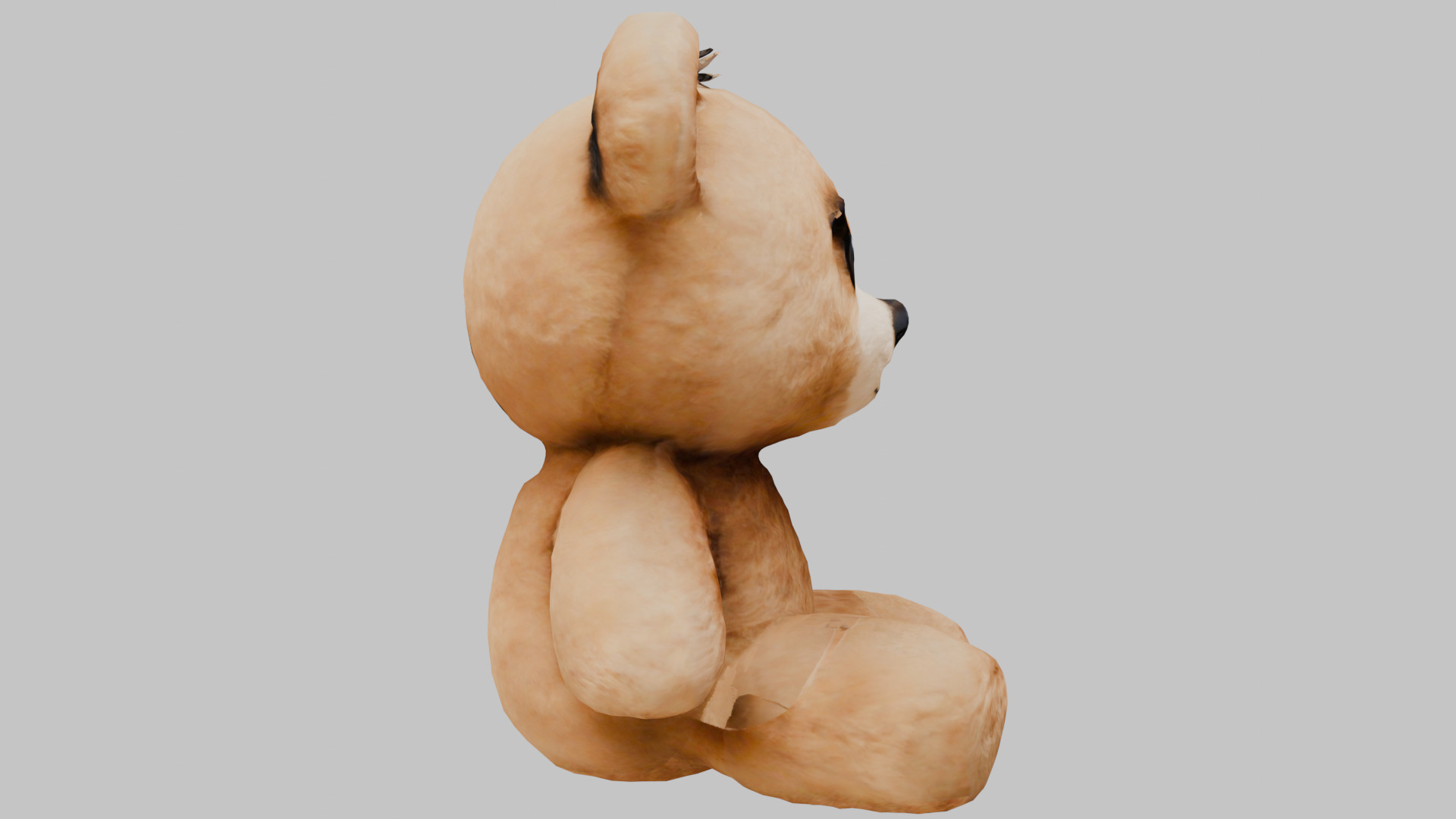 Teddy Bear Plush Toy Low-poly 3D model_11