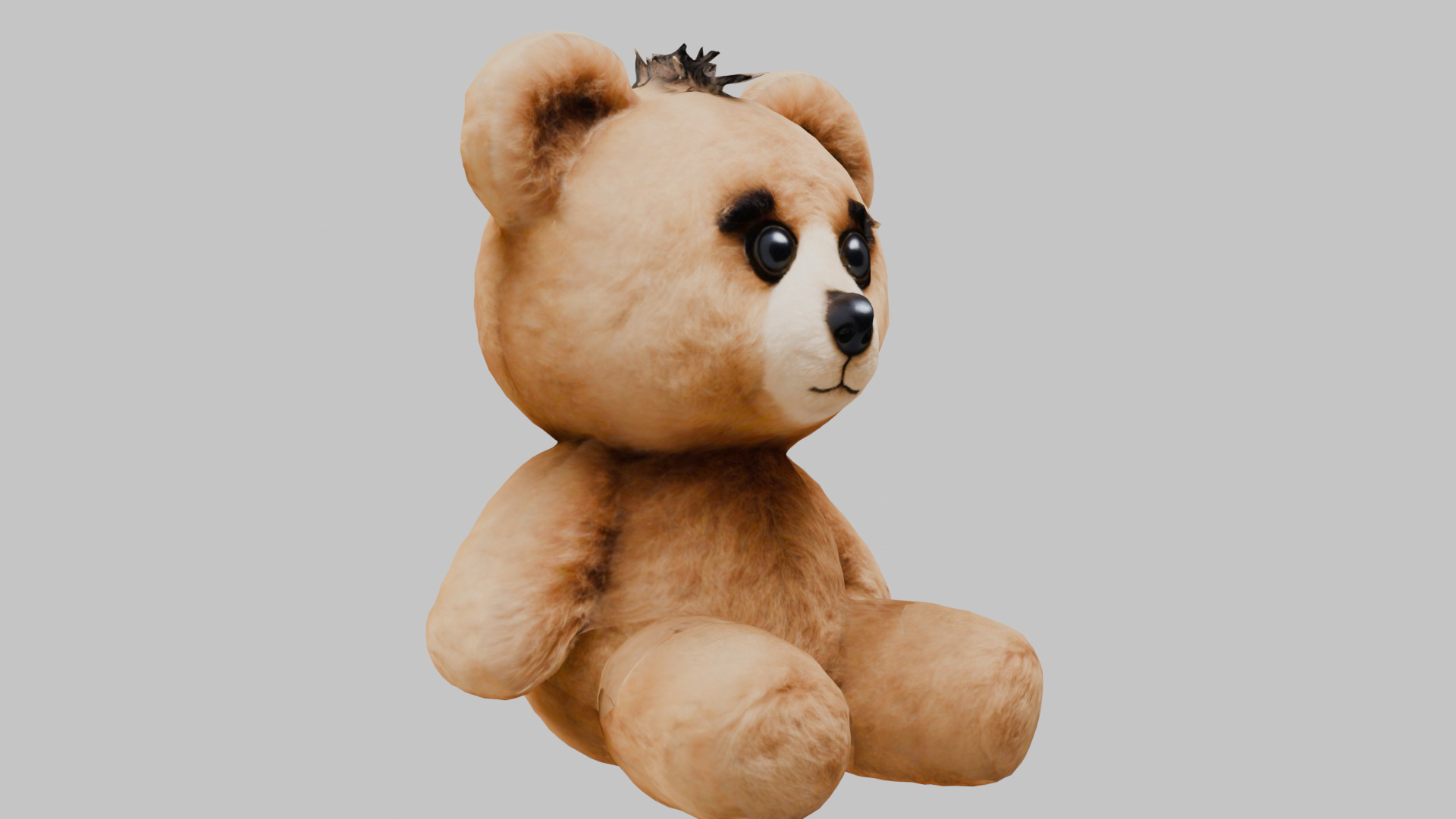 Teddy Bear Plush Toy Low-poly 3D model_9