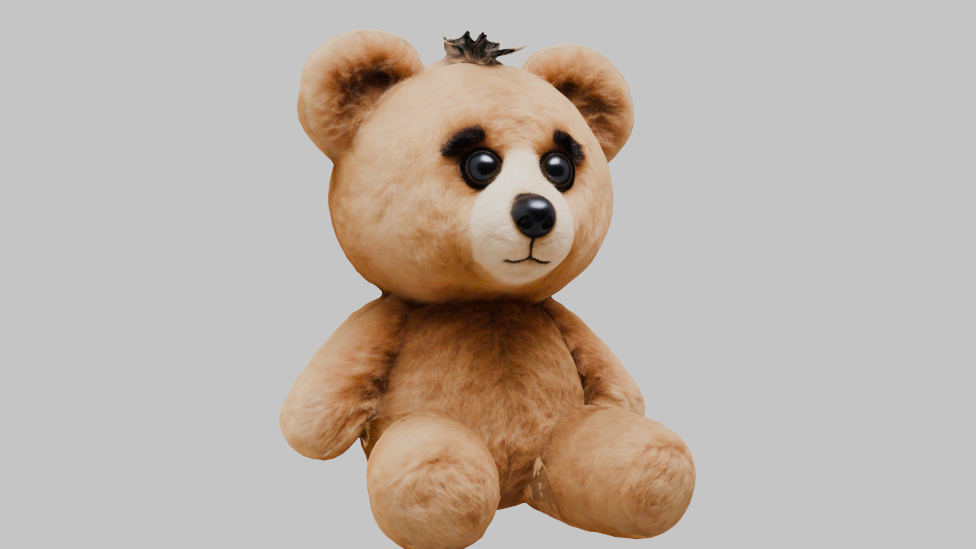 Teddy Bear Plush Toy Low-poly 3D model_8