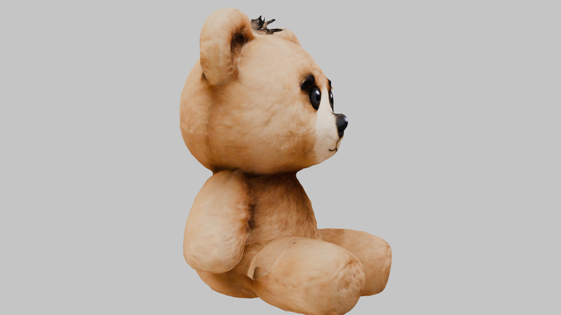 Teddy Bear Plush Toy Low-poly 3D model_10