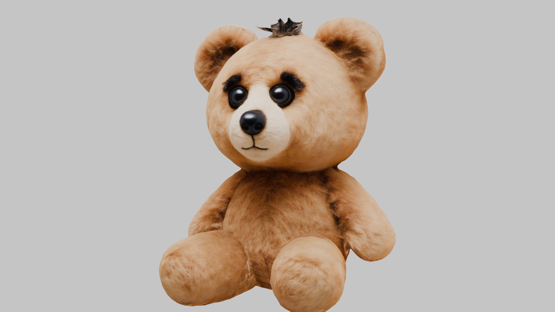 Teddy Bear Plush Toy Low-poly 3D model_7