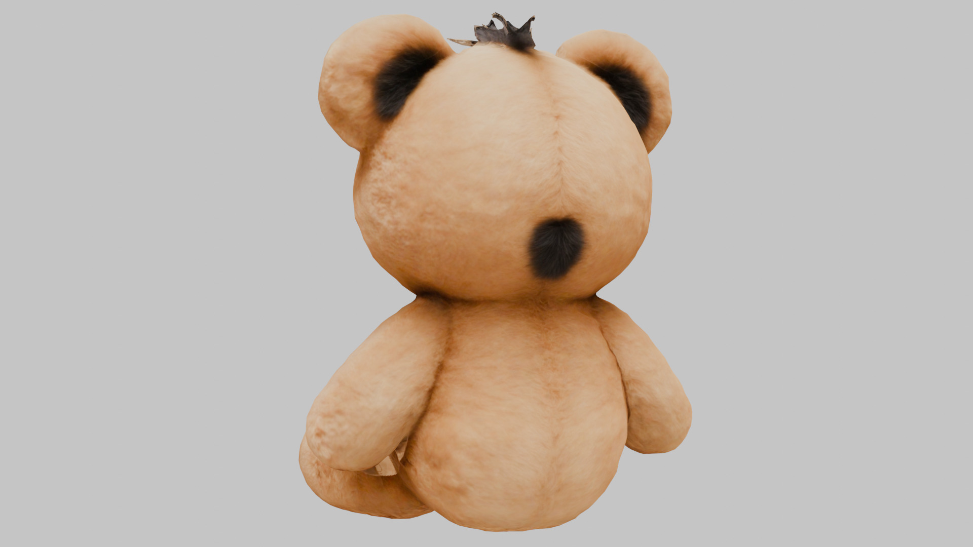 Teddy Bear Plush Toy Low-poly 3D model_1