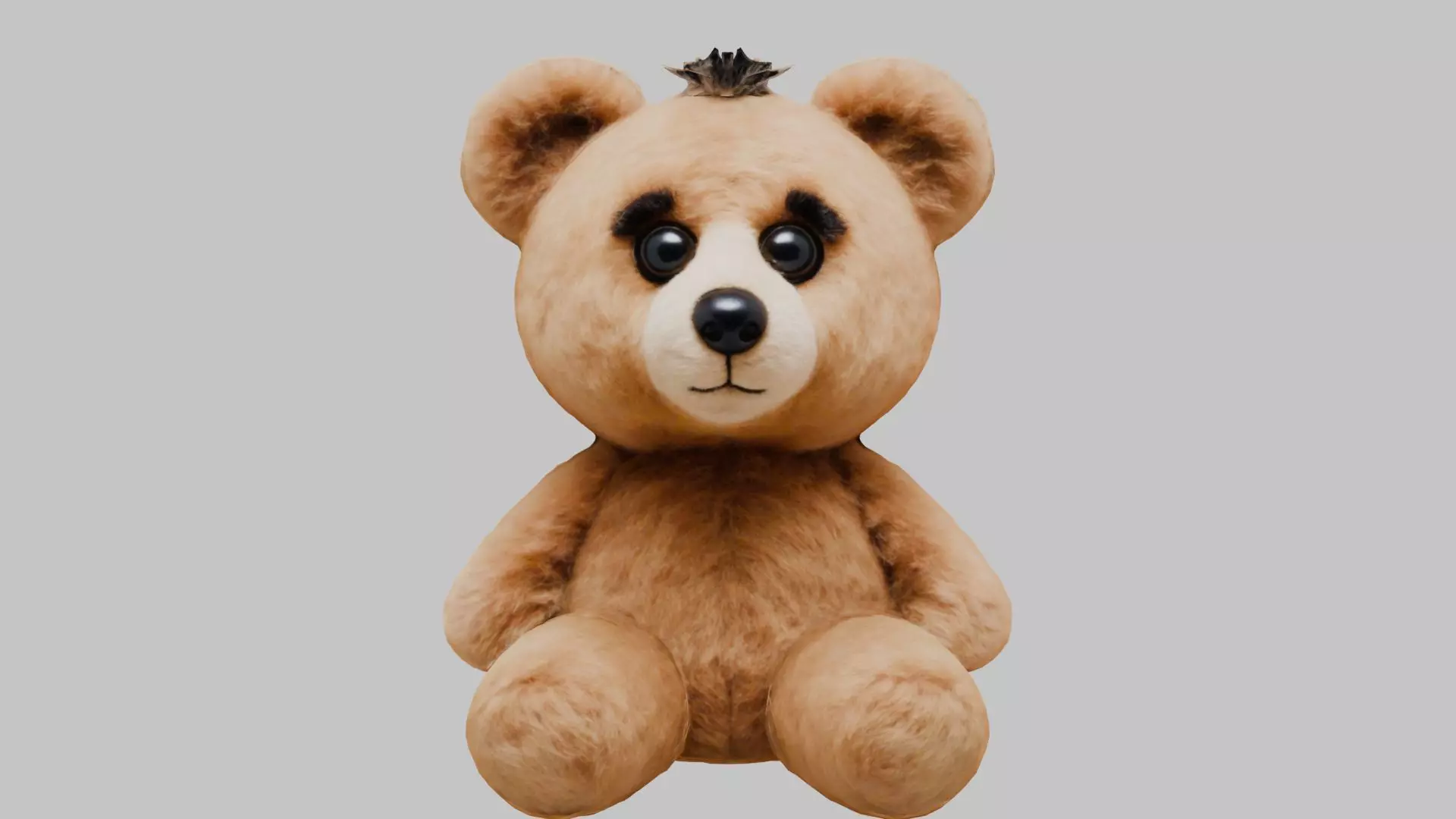 Teddy Bear Plush Toy Low-poly 3D model_0