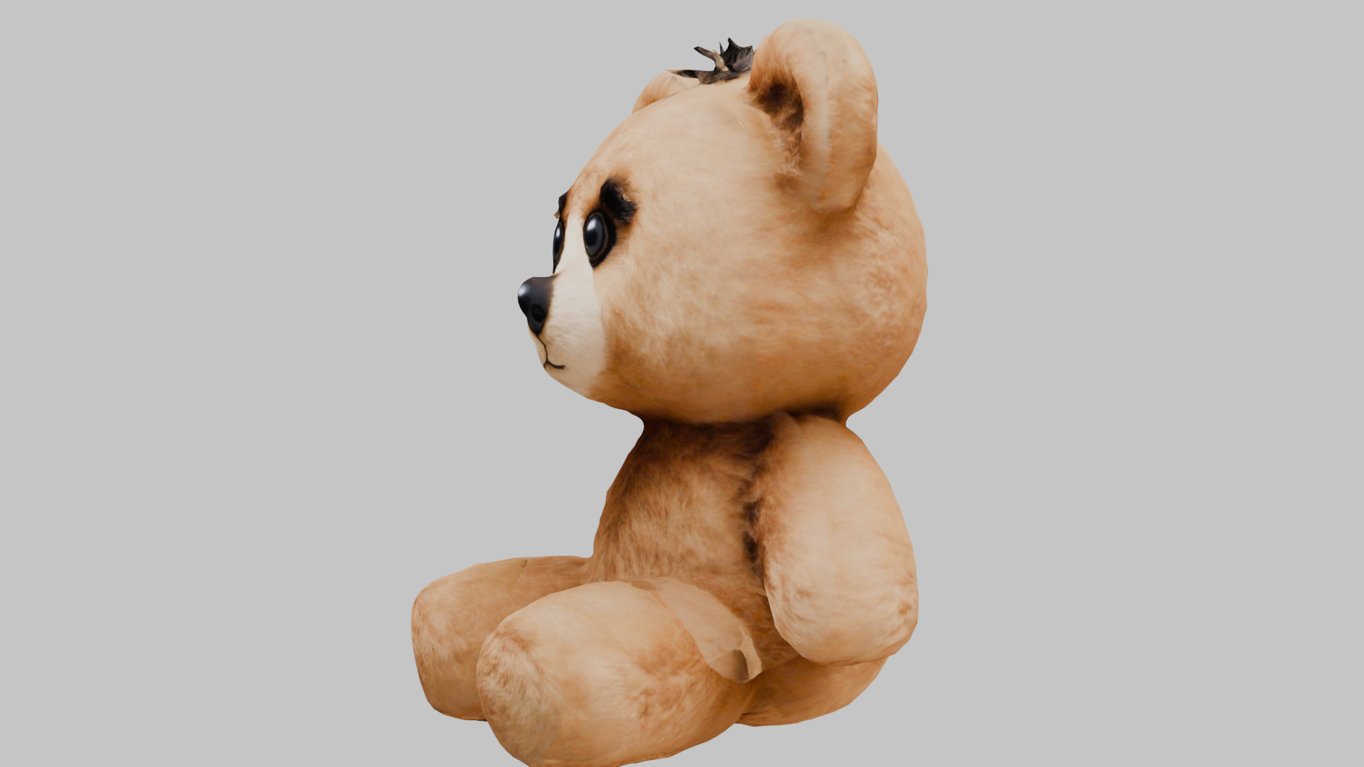 Teddy Bear Plush Toy Low-poly 3D model_5