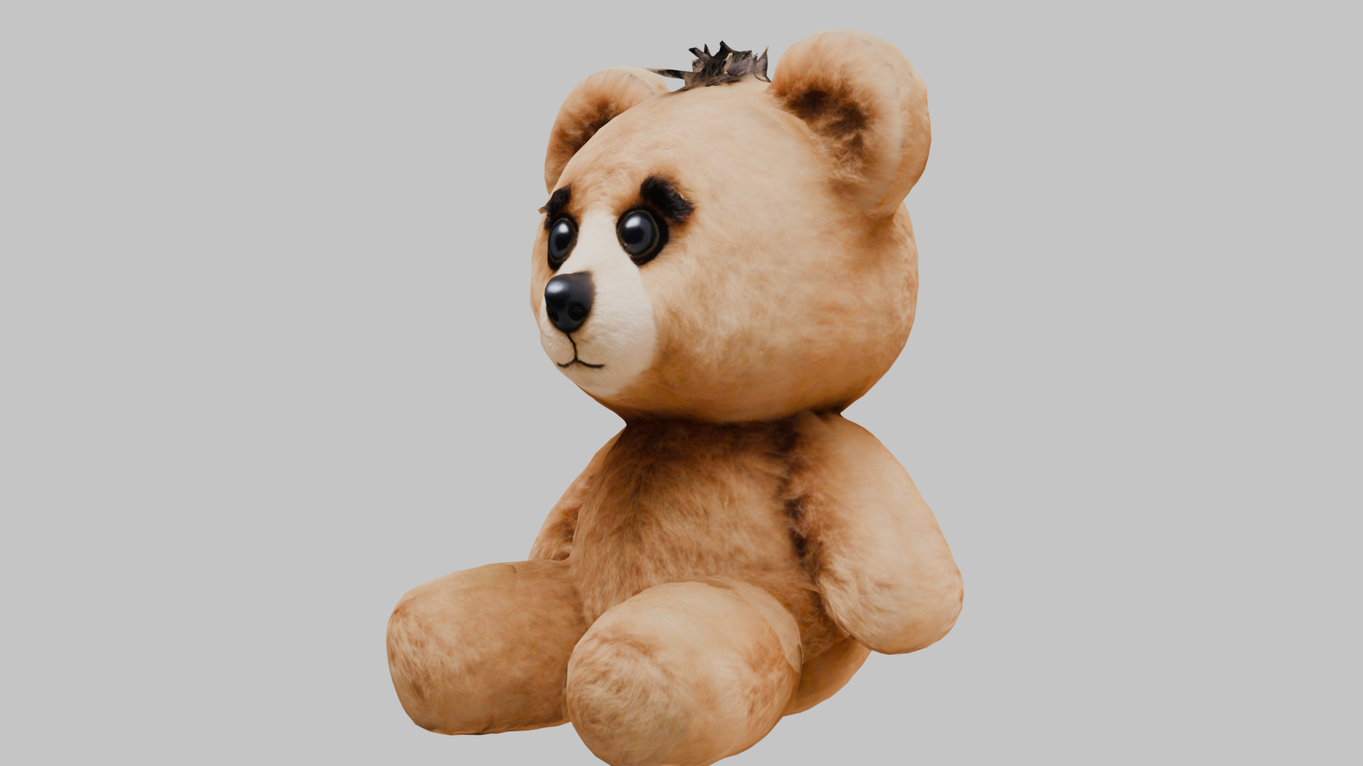 Teddy Bear Plush Toy Low-poly 3D model_6